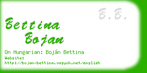 bettina bojan business card